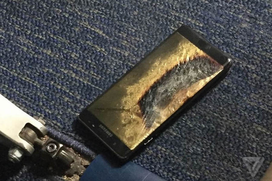 Galaxy Note 7 quemado