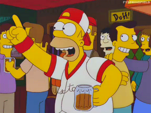 Homero y la cerveza - GIF