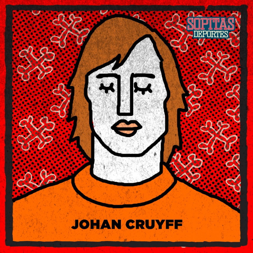 Johan Cruyff ilustración Sopitas