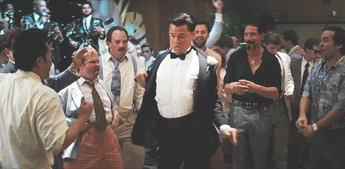 Leonardo DiCaprio baile Wall Street