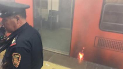 Se incendia vagón del metro en la estación Cuauhtémoc