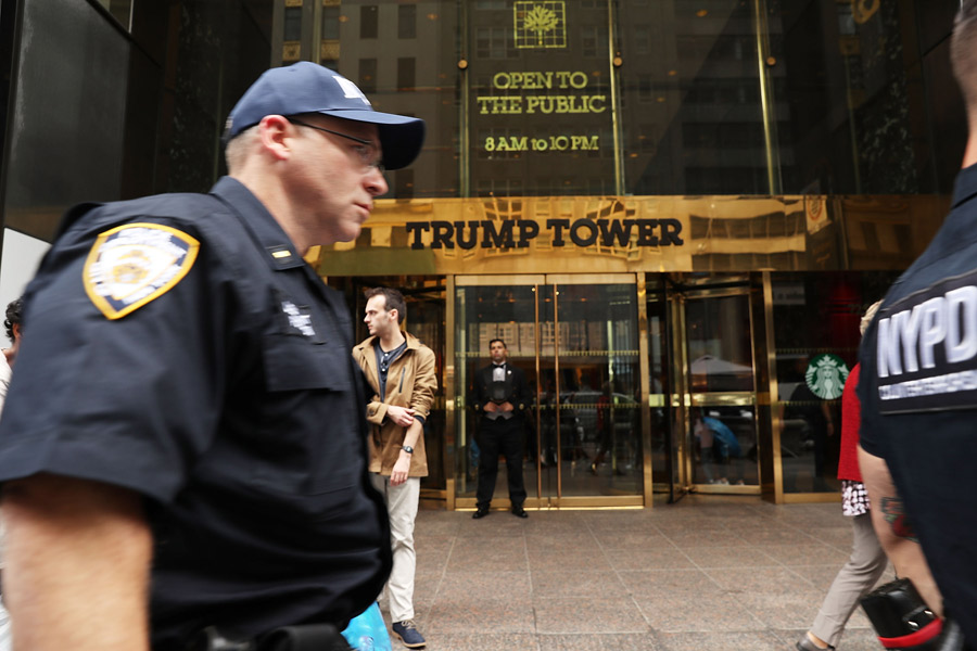 Seguridad en la Trump Tower de Nueva York