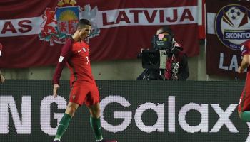 Cristiano Ronaldo metió gol en la Fecha FIFA de la UEFA