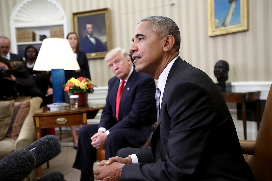 Barack Obama y Donald Trump se reúnen en la Casa Blanca