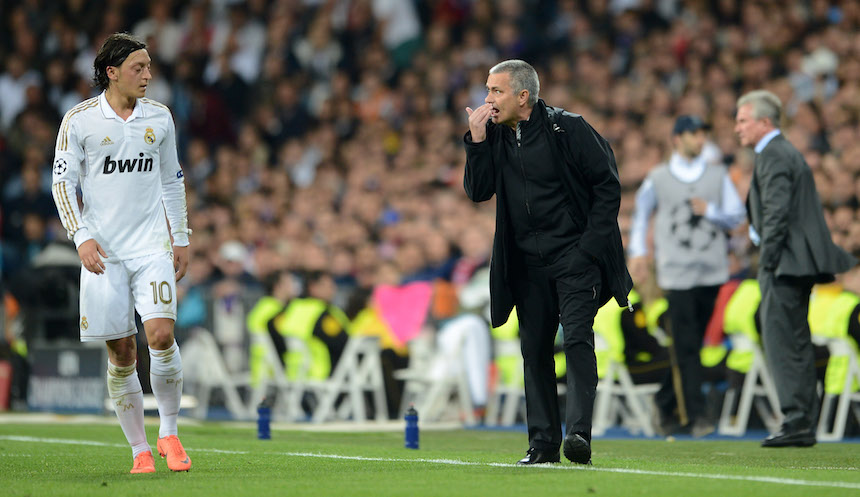 José Mourinho y mesut Ozil han estado juntos en el Madrid 