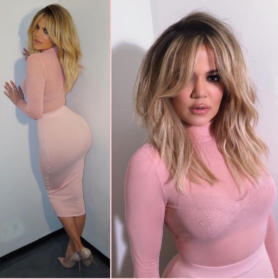 Vestido rosa - Khloe Kardashian