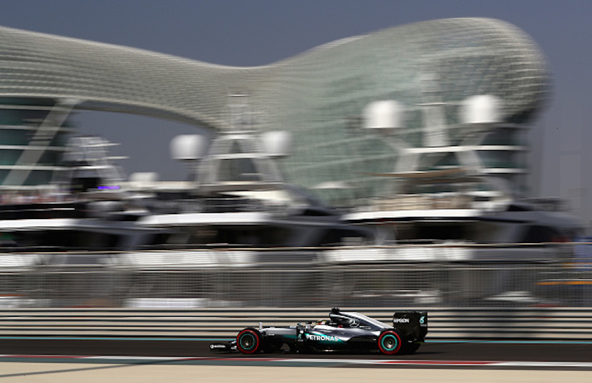 Lewis Hamilton en Abu Dhabi