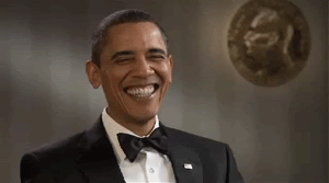Obama riendo - GIF