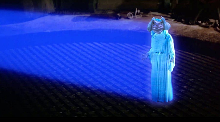 Holograma de la Rana Leia