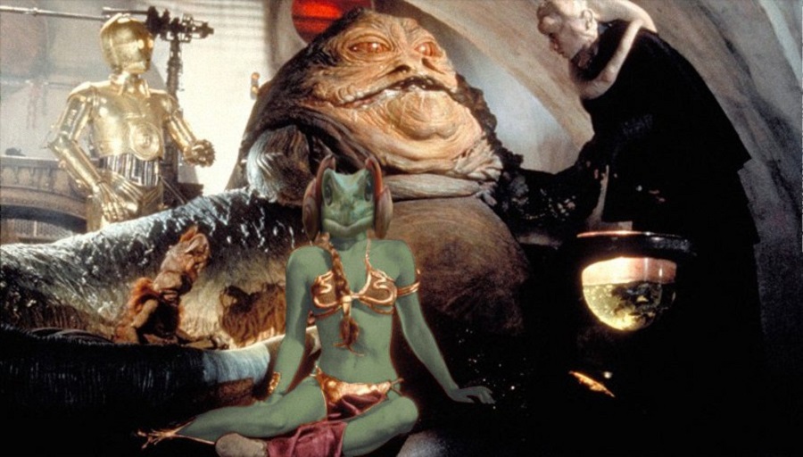 Rana Leia y Jabba