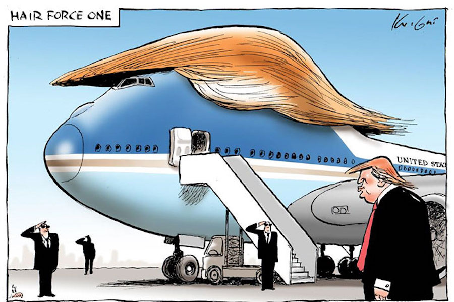 Caricatura - Avión Trump