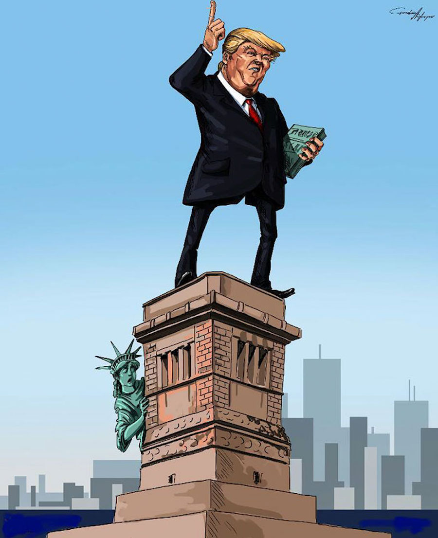 Caricatura - Trump en E.U.