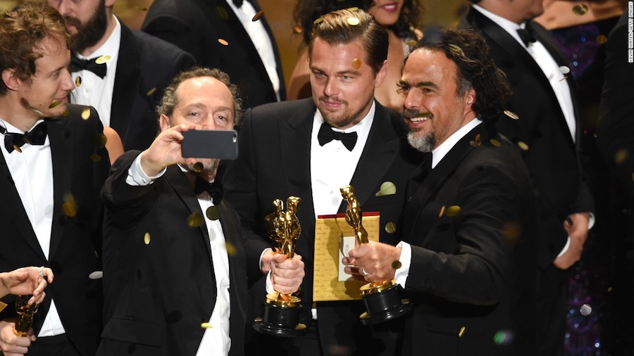 La selfie de DiCaprio, Iñárritu y Lubezki