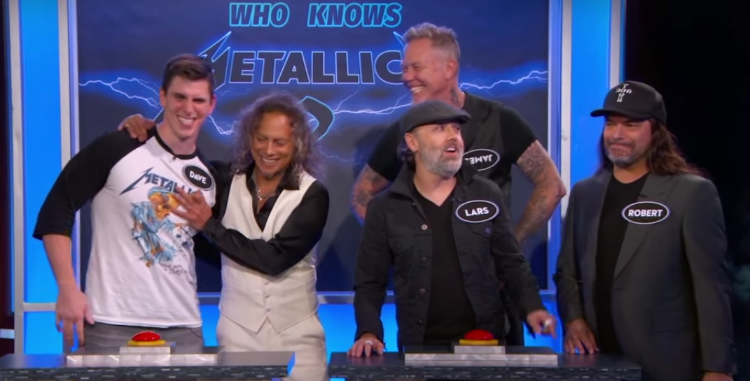 Metallica participa en trivia con Jimmy Kimmel.