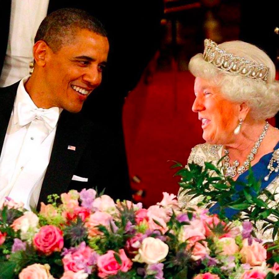 Obama y la Reina Trump