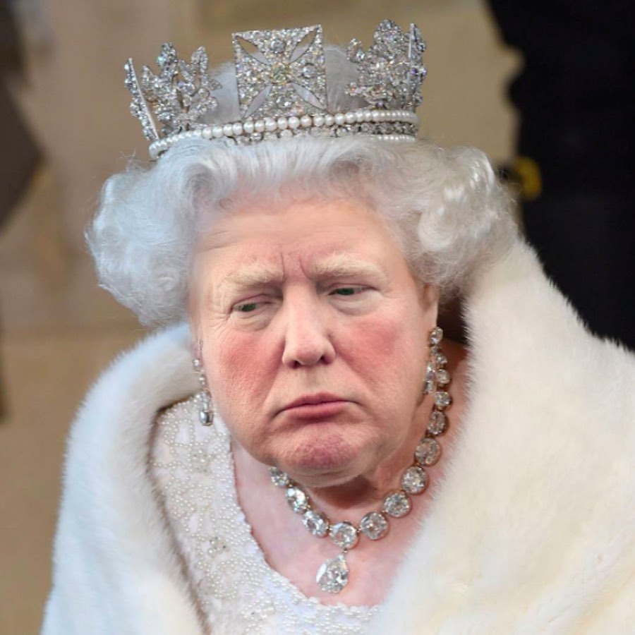 La Reina Donald Trump triste