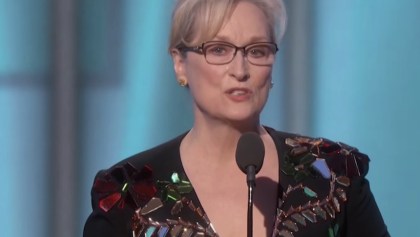 Meryl Streep durante su concurso en los Globos de Oro