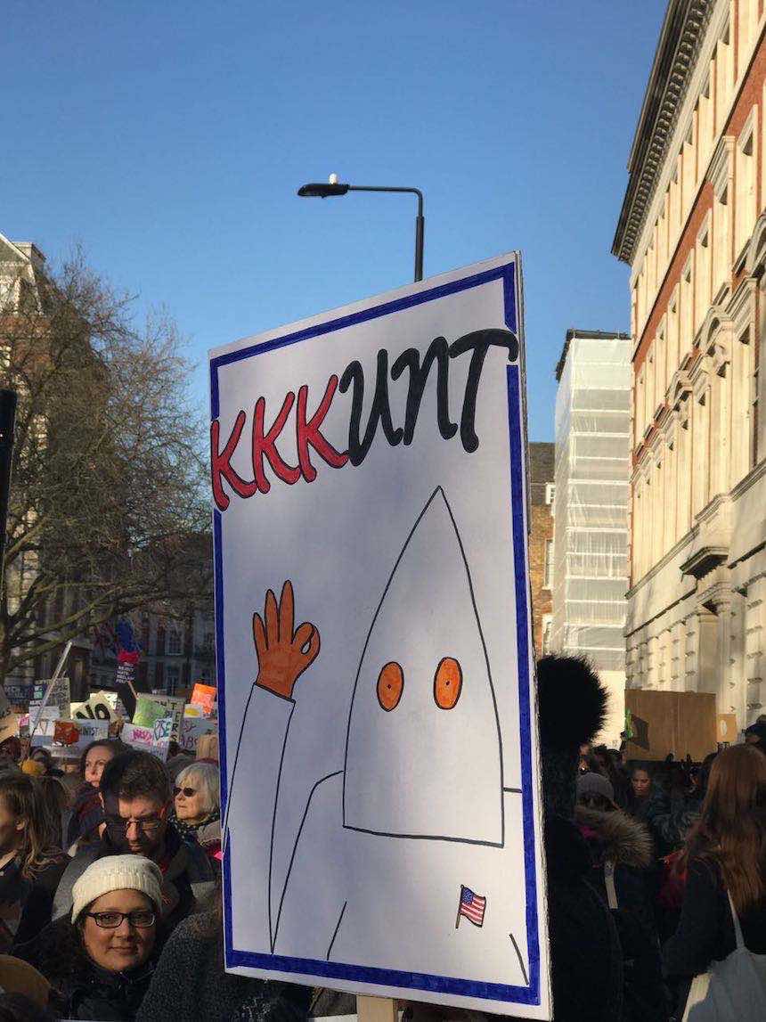 WomensMarch contra Trump en Londres