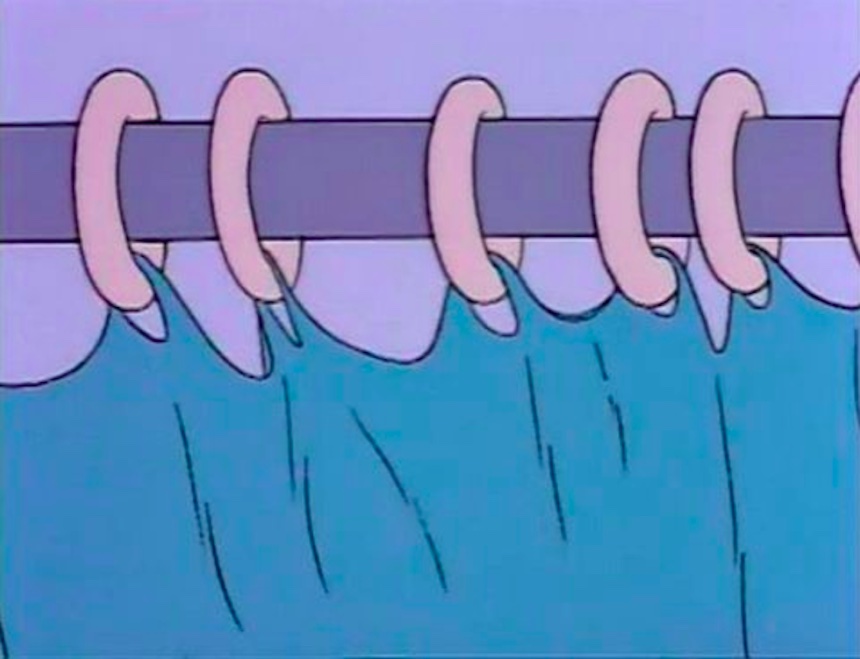 Los Simpson - Cortina de baño