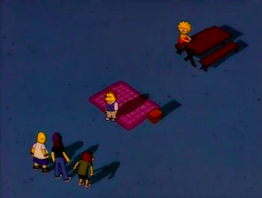 Los Simpson - Nelson y Lisa