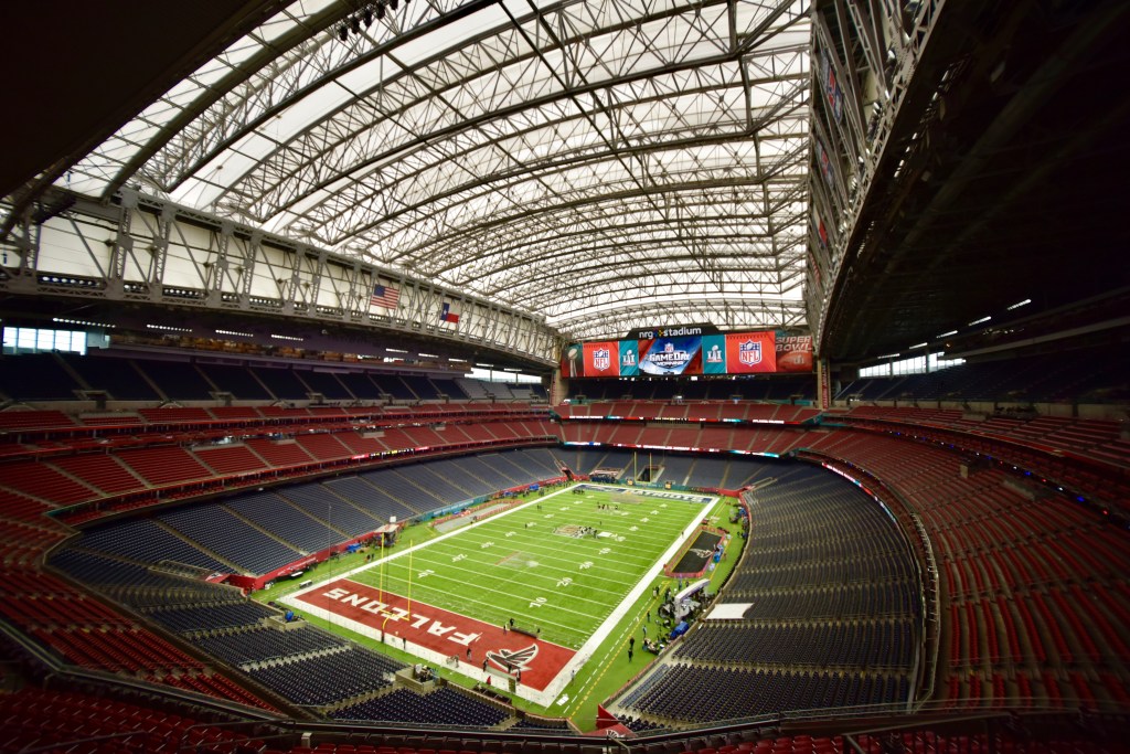 El Estadio NRG en Houston antes del SB LI