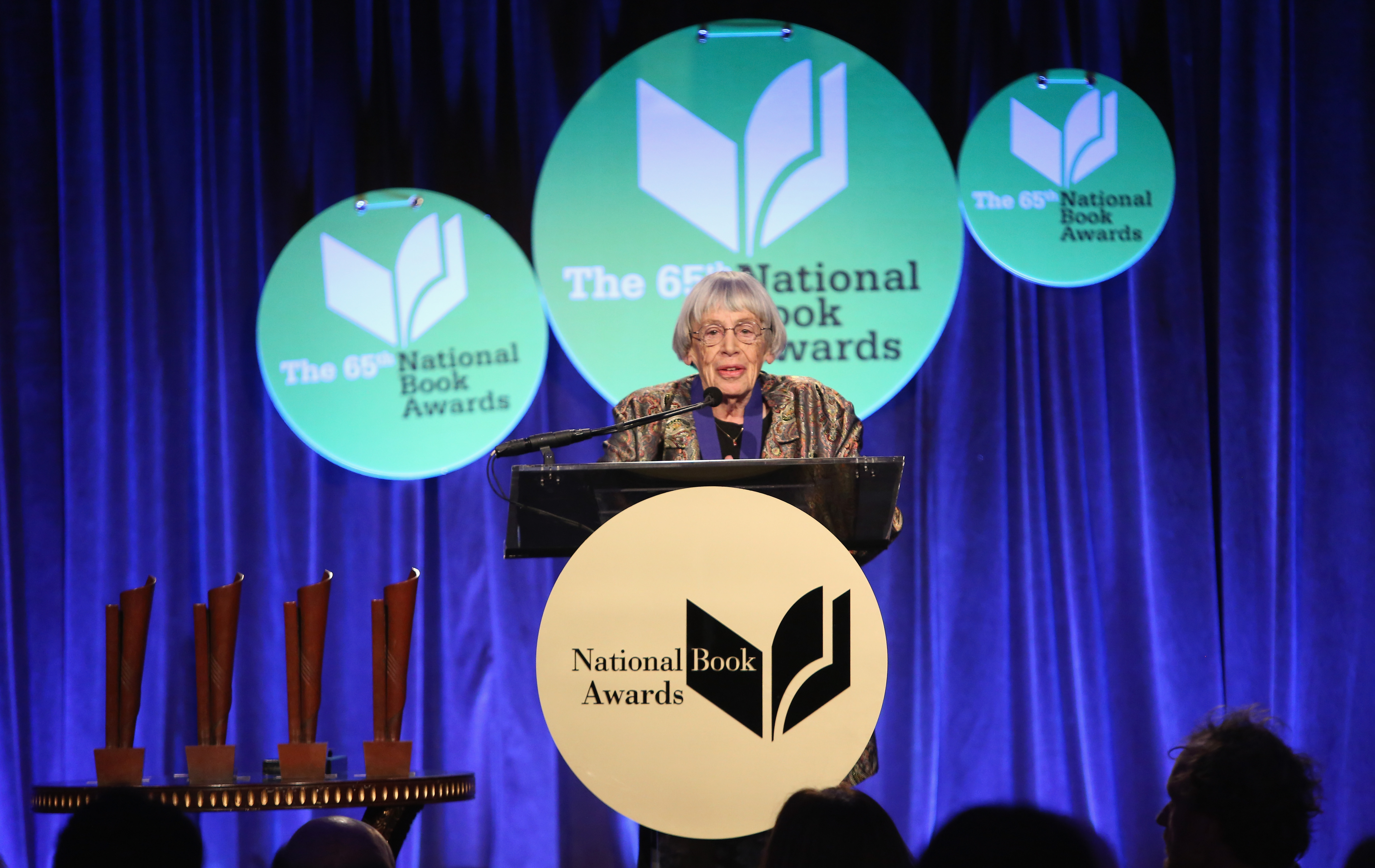 NEW YORK, NY - NOVEMBER 19: Ursula K. Le Guin attends 2014 National Book Awards on November 19, 2014 in New York City. (Photo by Robin Marchant/Getty Images)