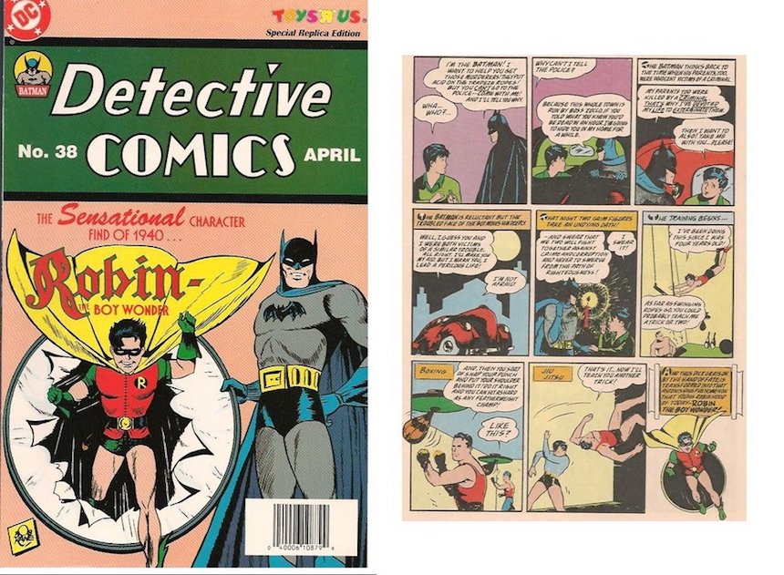 Primera aparición de Robin en Detective Comics