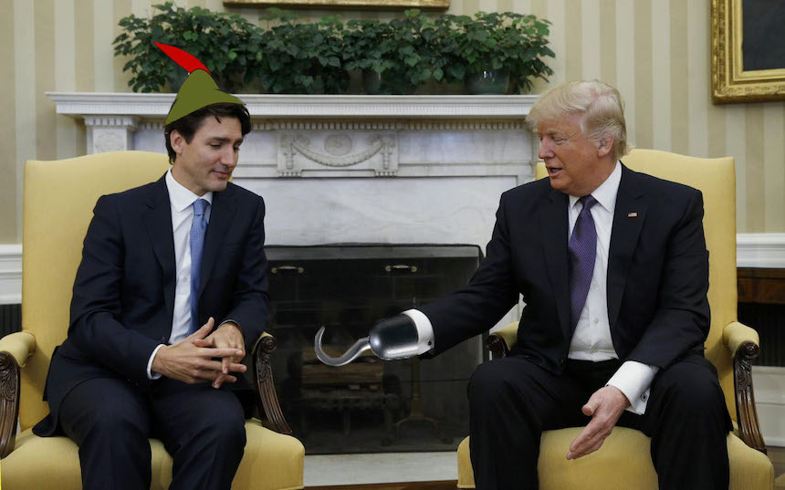 Trump y Trudeau - Peter Pan