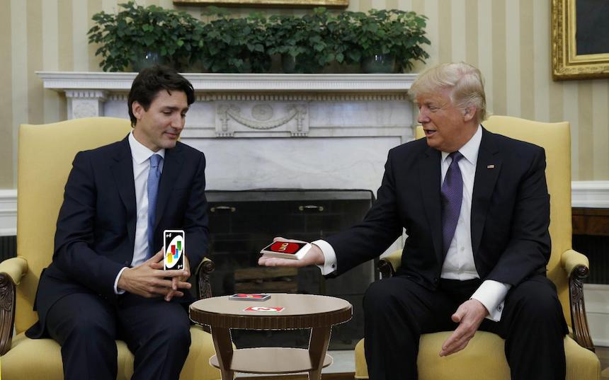 Trump y Trudeau - UNO
