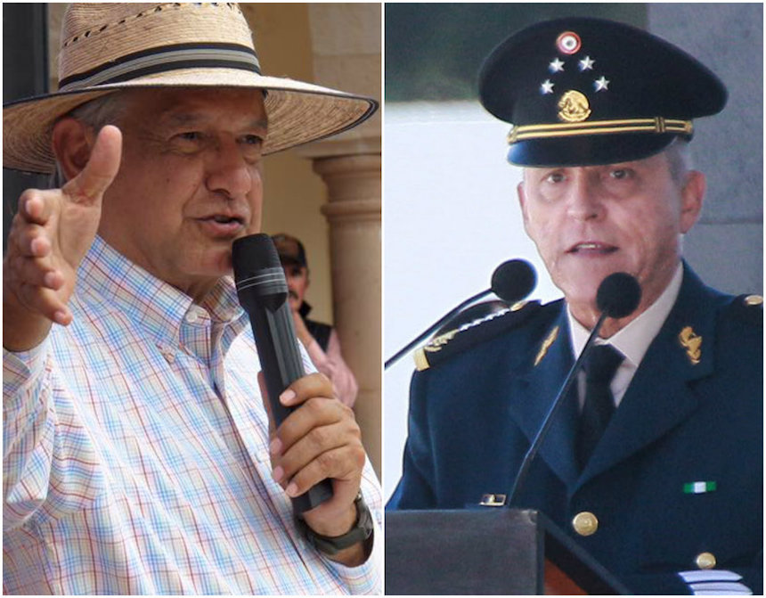 General Salvador Cienfuegos y Andrés Manuel López Obrador