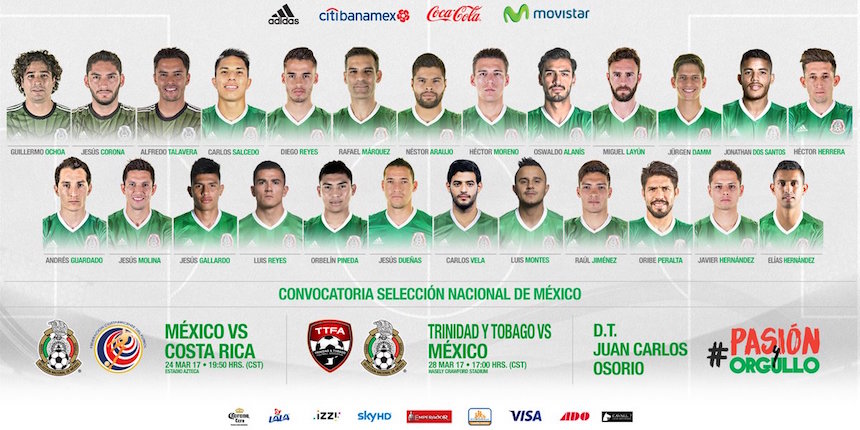 Convocatoria de la Selección Mexicana
