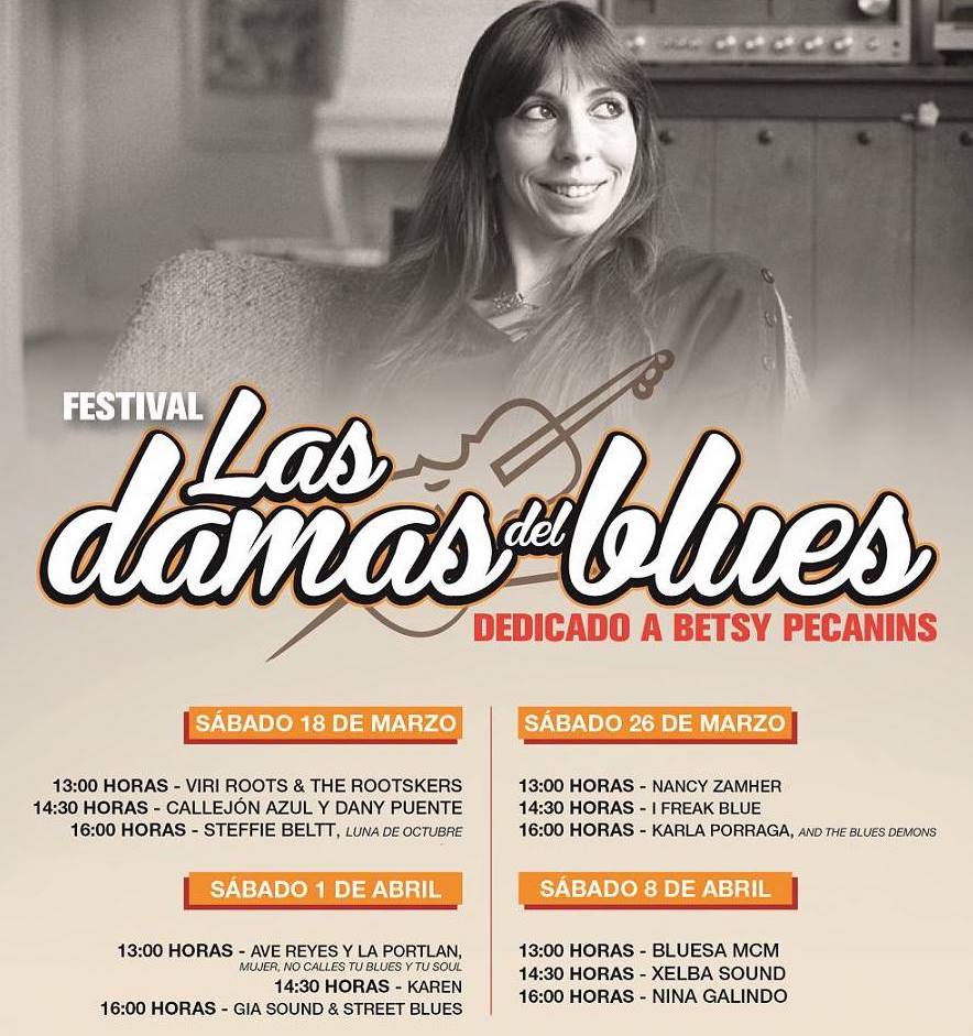 Cartelera del festival de "Las damas del blues".