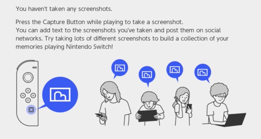 Configuración de fotos en Nintendo Switch