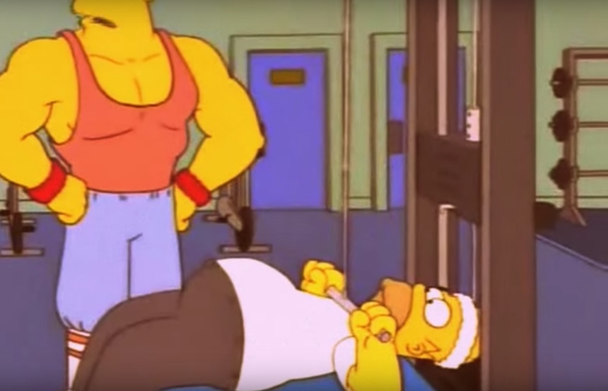 Homero en el gym