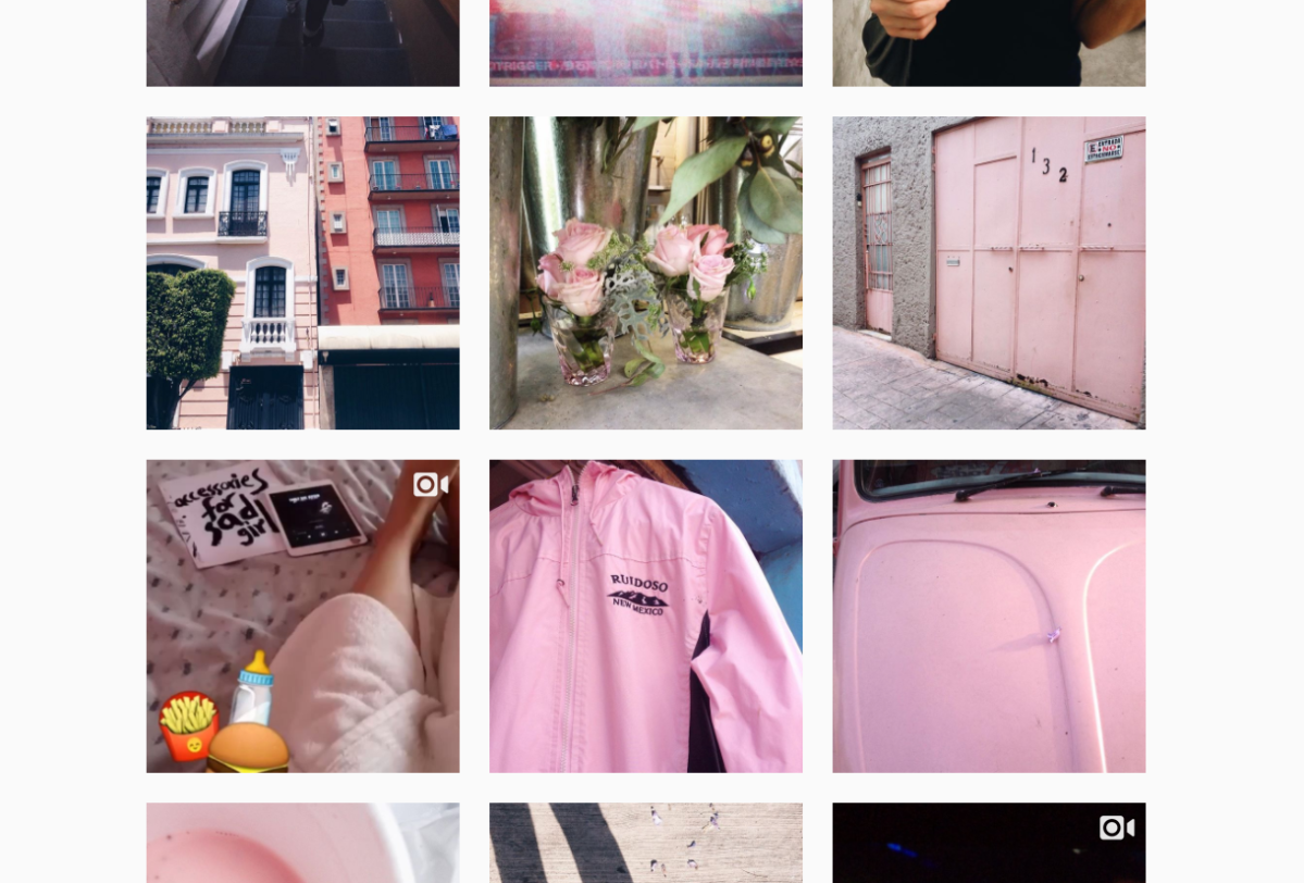 Fotos en Instagram color 'millenial pink'
