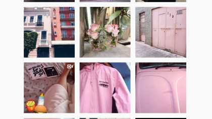 Fotos en Instagram color 'millenial pink'