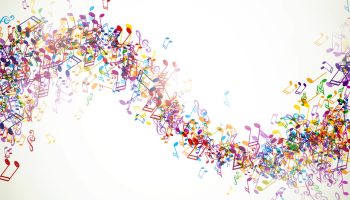 Notas musicales de colores