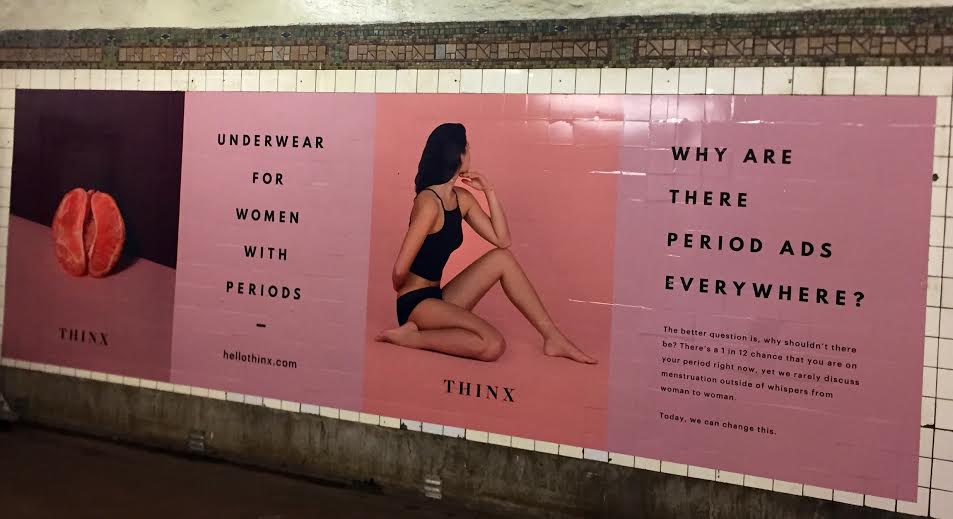 publicidad de la marca Thinx