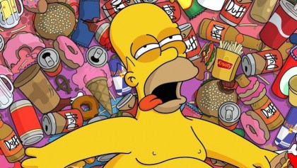Homero Simpson intoxicado