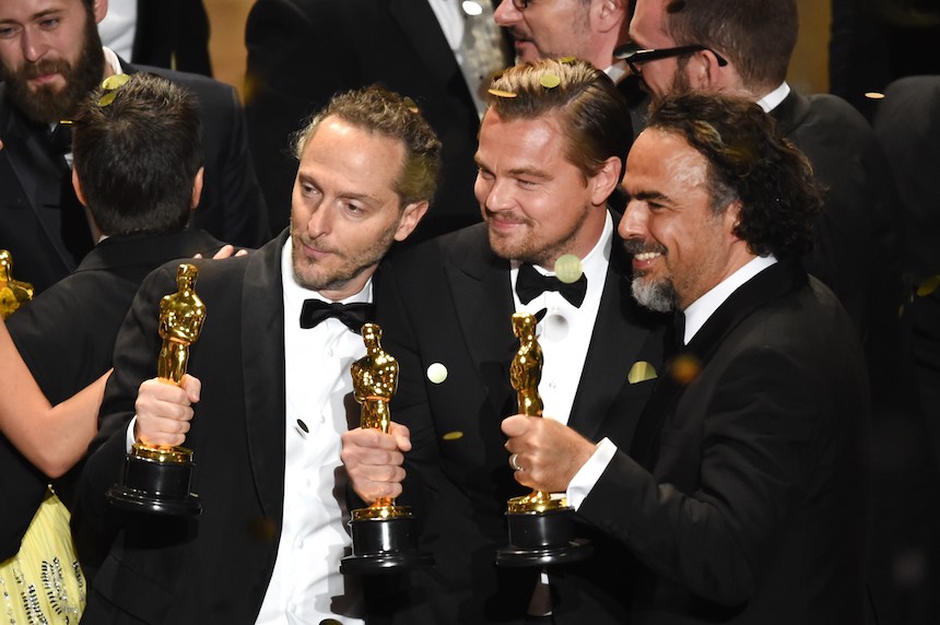 Alejandro González Iñárritu, Emmanuel Lubezki y Leonardo DiCaprio