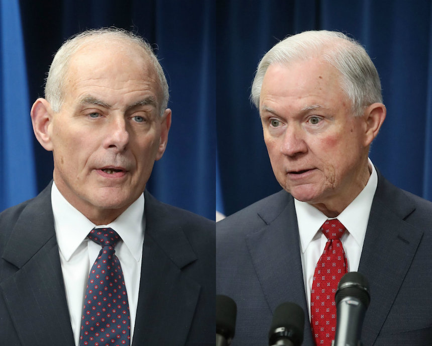 Jeff Sessions y John Kelly