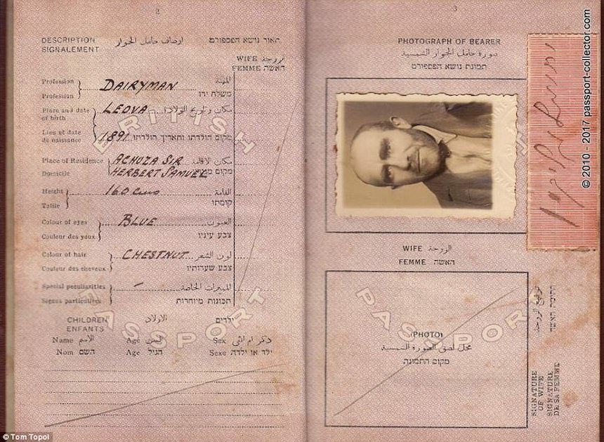 Pasaporte de Palestina Británica