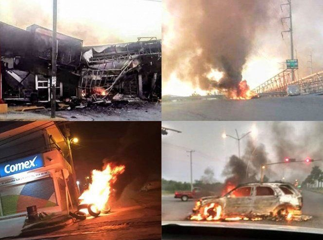 Incendios y bloqueos en Reynosa Tamaulipas
