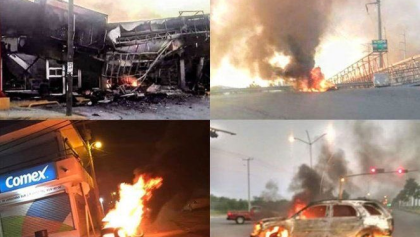 Incendios y bloqueos en Reynosa Tamaulipas