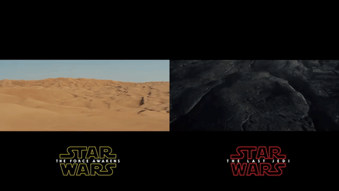Comparación entre los teasers de The Force Awakens y The Last Jedi