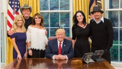 Donald Trump con Ted Nugent, Kid Rock y Sarah Palin