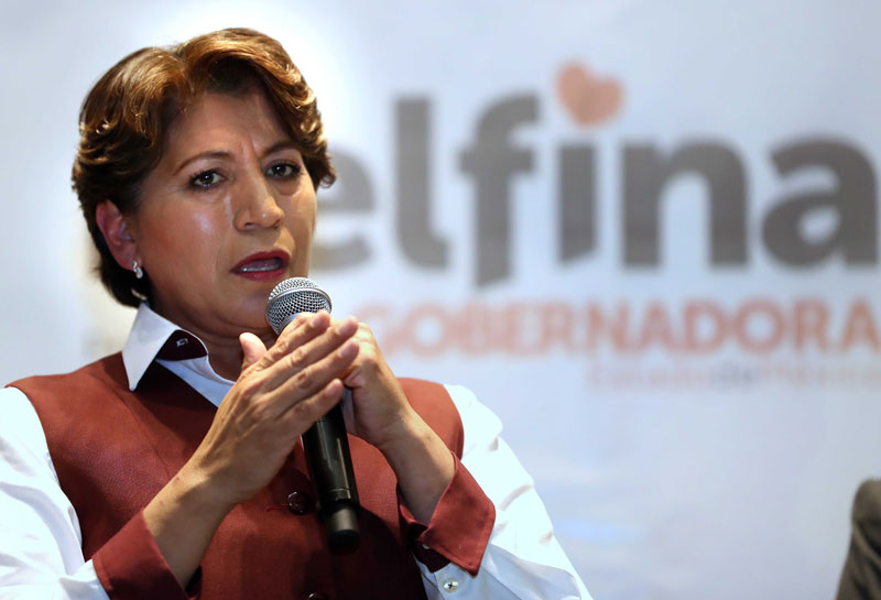 Delfina Gomez candidata de MORENA a la gobernatura al Estado de México.