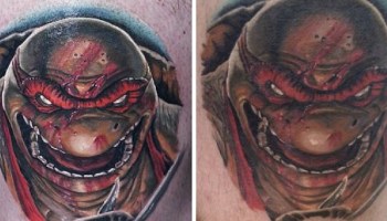 Antes y después - Tatuaje de Rafael