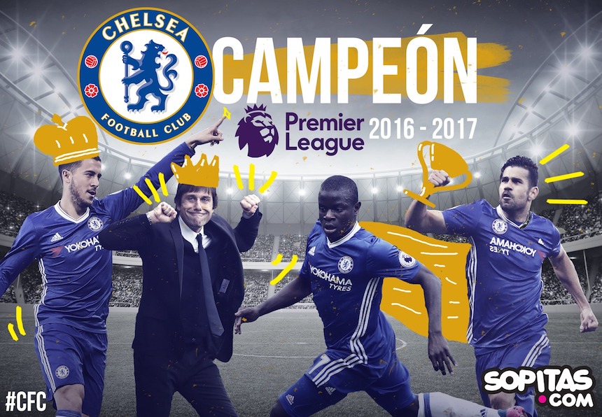 Histórico: el Chelsea de Antonio Conte ya es campeón de la Sopitas.com