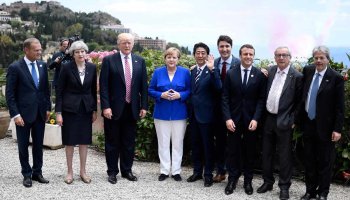 Mandatarios en la Cumbre G7